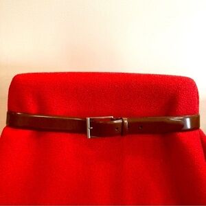 FULLUM  & HOLT Sz 40/100 Leather Belt with Silver Buckle